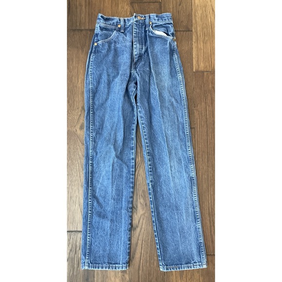 Wrangler Denim - VTG Wrangler 14MWZG Jeans Womens 5X30 Blue Denim Straight Leg Made In USA